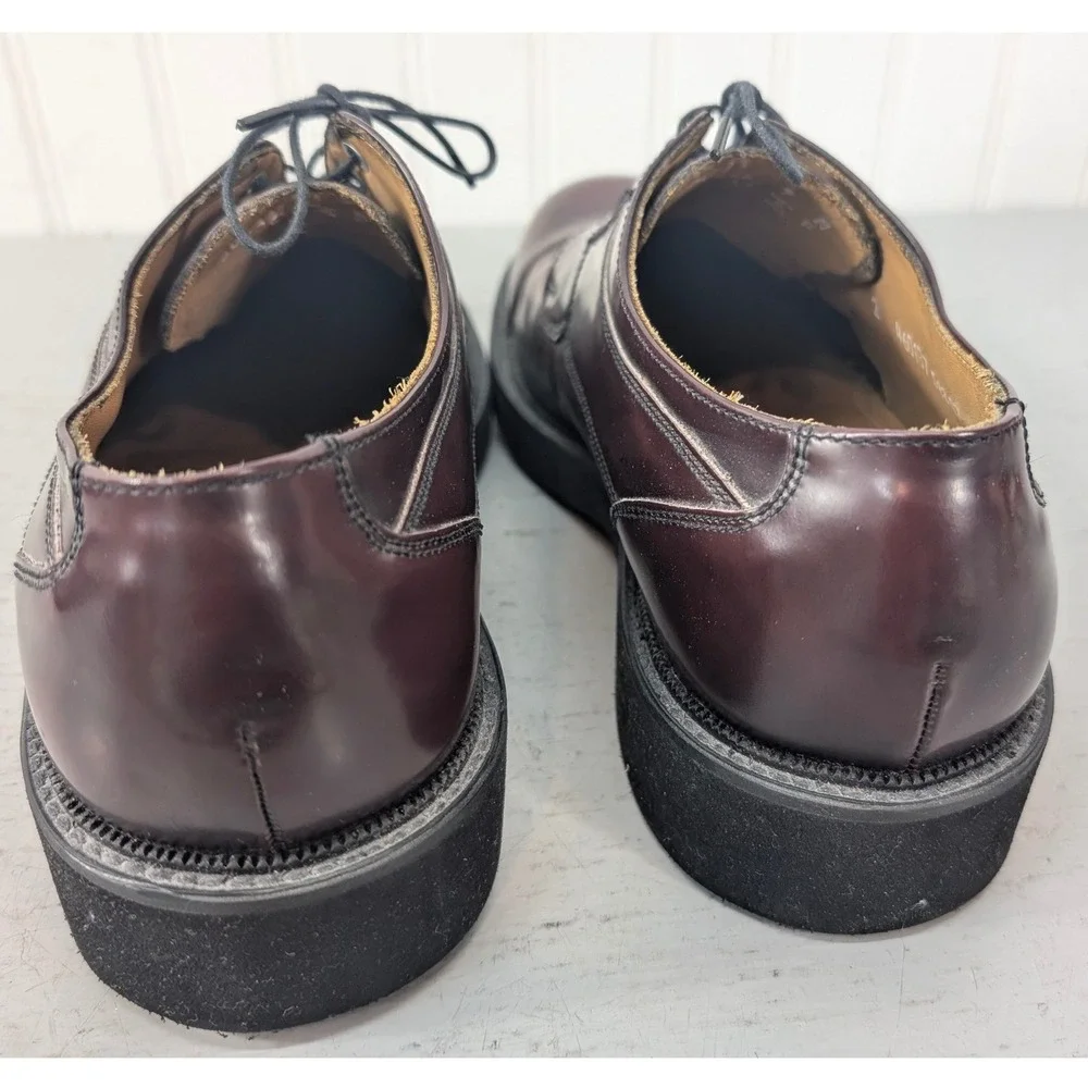 Florsheim Comfortech Oxford Shoes Mens Size 9M Burgundy Leather Cap Toe 30626